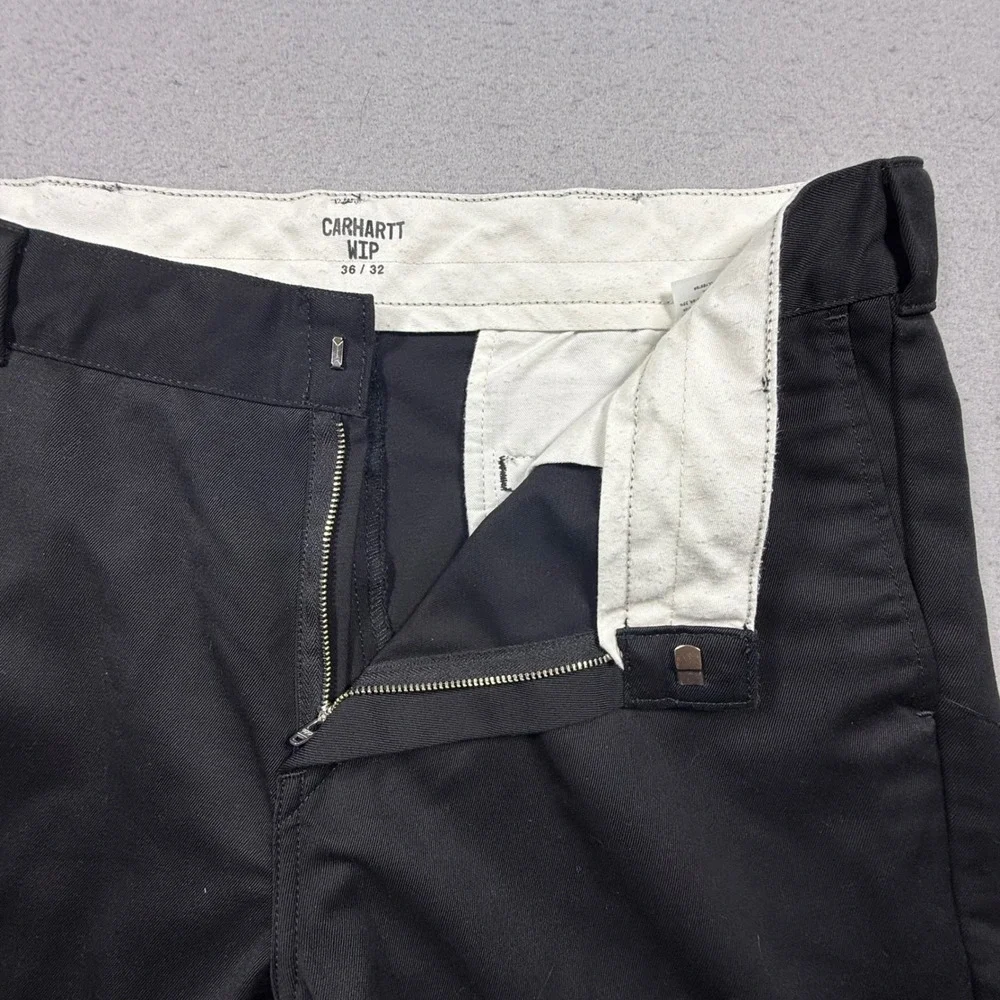 Carhartt WIP Mens Master Pant Black Twill Workwear Trousers 36x32